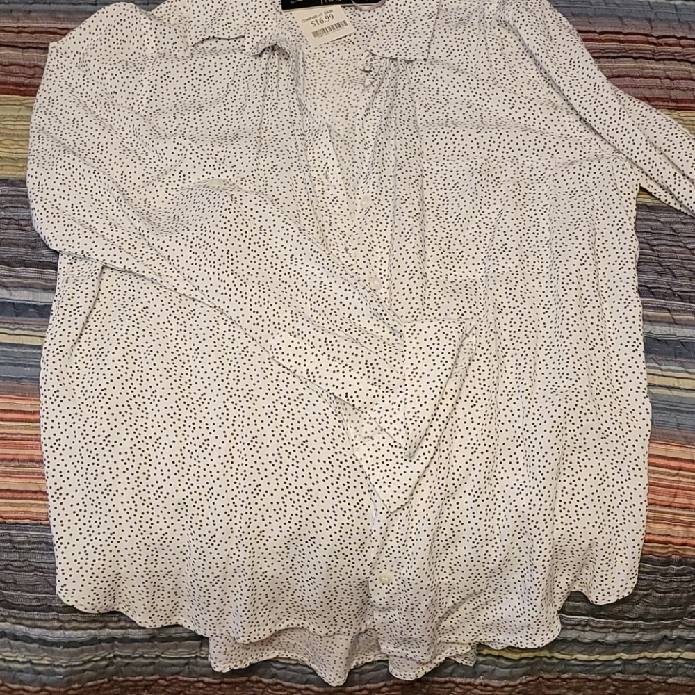 Long sleeve button down blouse